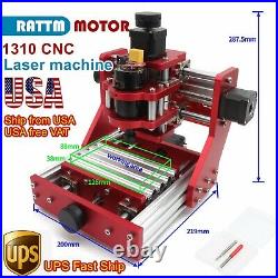 US Free VAT1310 Mini Desktop Engraving CNC Router Cutter Milling Laser Machine