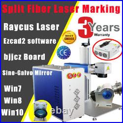US Raycus 30W Split Fiber Laser Marking Machine Engraver with Rotary Axis FDA