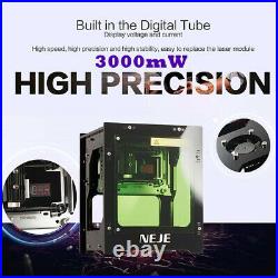 USA 3000mW Laser Engraving Machine DIY Print Carving with Wireless APP Control