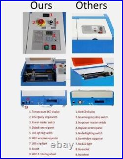 USB CO2 40w Laser Engraving Cutting K40 Engraver 3020 Wood Acrylic 110V/220V