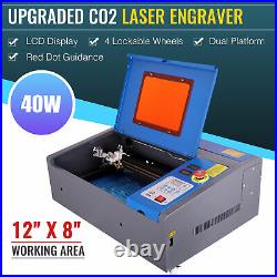 Upgraded 40W CO2 Laser Engraver Cutting Machine 12x 8 Cutter USB Red Dot K40