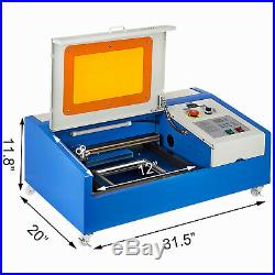 Upgraded 40W CO2 Laser Engraver Cutting Machine Crafts Cutter USB Interface DIY