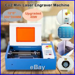 Upgraded 40W CO2 Laser Engraver Cutting Machine Crafts Cutter USB Interface edy