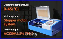 VEVOR 40W CO2 Laser Engraver&Cutter Engraving Machine Thickened Material 8x12