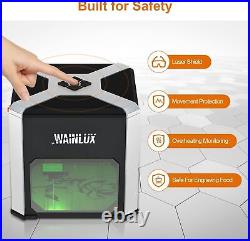 Wainlux 3W CNC Laser Engraver Mini Laser Engraving Machine Support PC and Mobile
