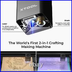 XTool M1 2-in-1 Laser Engraver, Craft Cutter with Integrated Enclosure White