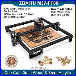 ZBAITU M37-FF80 Laser Engraver 32Bits, CNC Machine for Leather metal cutting wood
